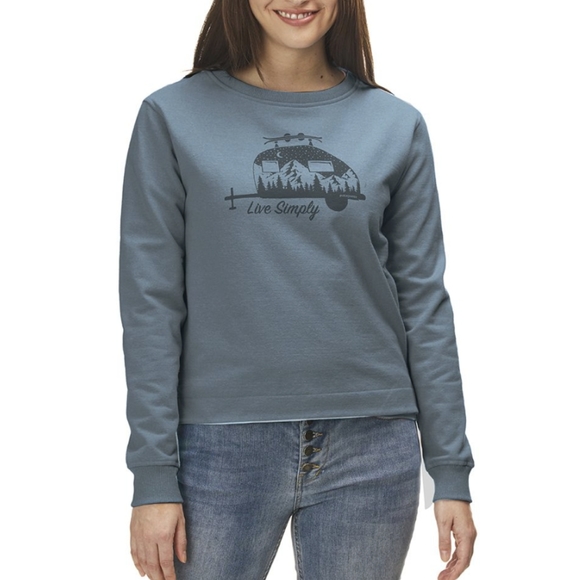 Patagonia Tops - Patagonia Uprisal Crew Sweatshirt Live Simply Camper Trailer Blue Medium
